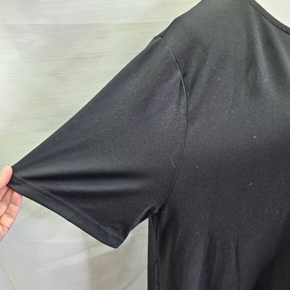 Hanna Nikole Black High Low Short Sleeve Blouse Size 24W - Picture 5 of 11